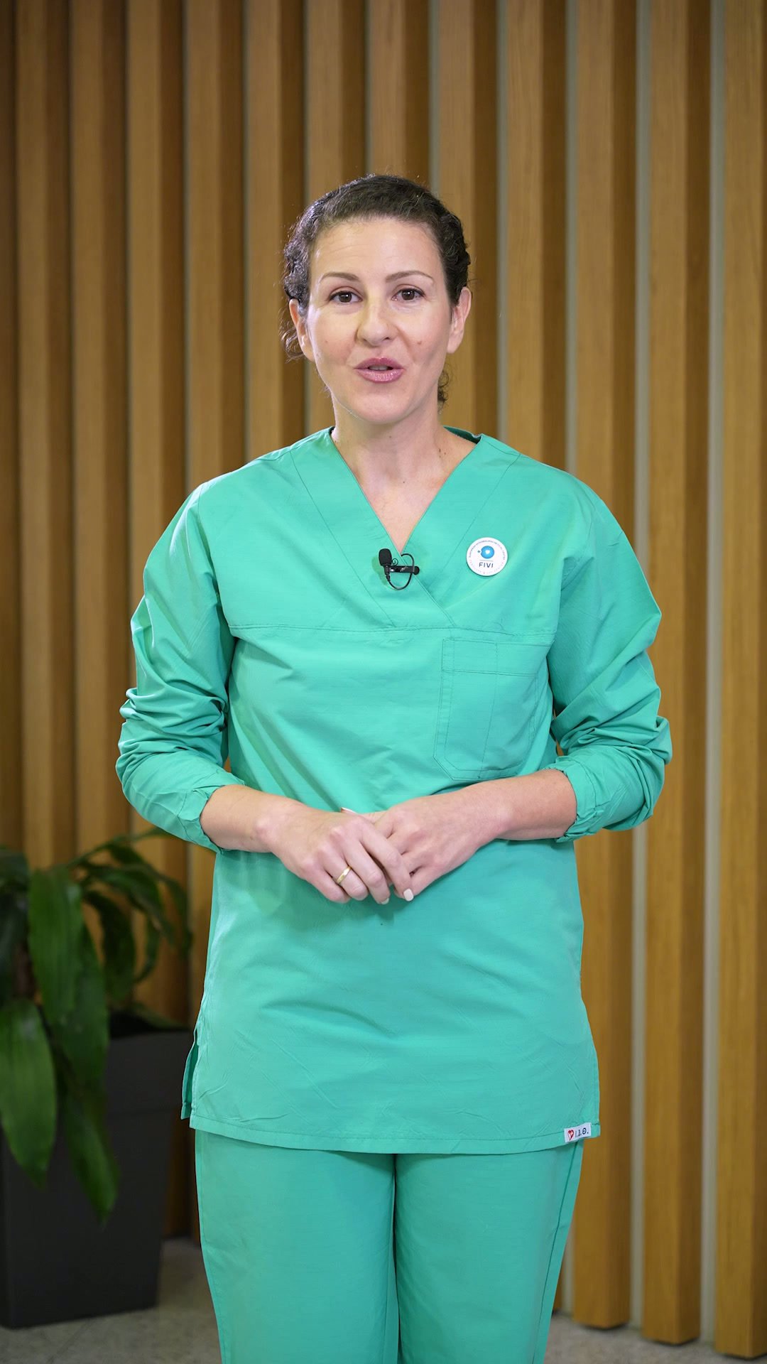 Healthcare professional speaking to camera at Interbalkan Medical Center
